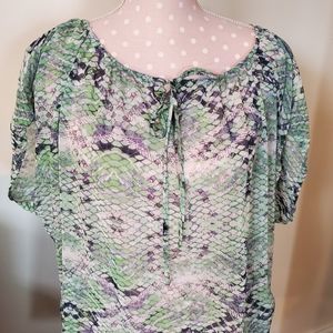Ladies sheer CABI blouse